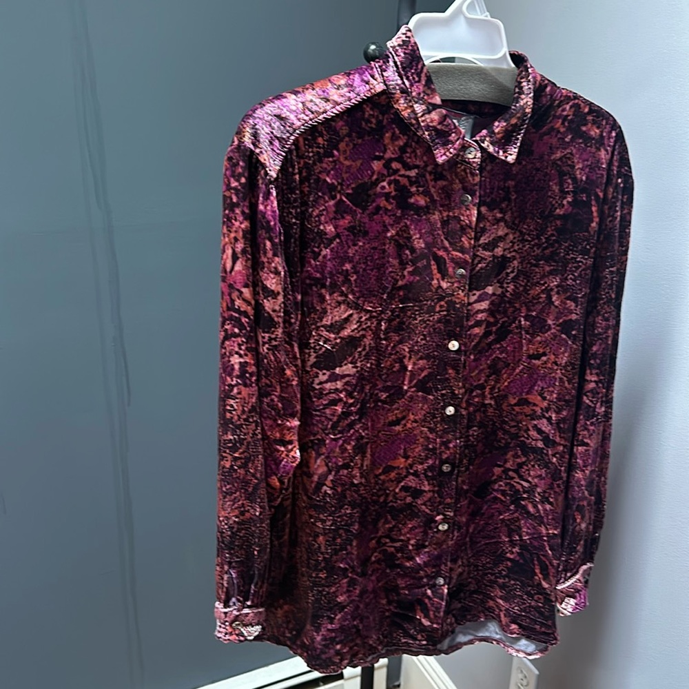Johnny was velvet button down